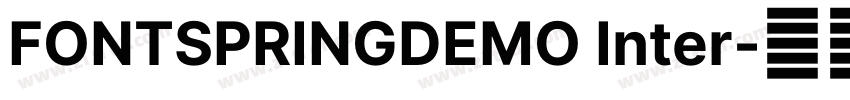 FONTSPRINGDEMO Inter字体转换